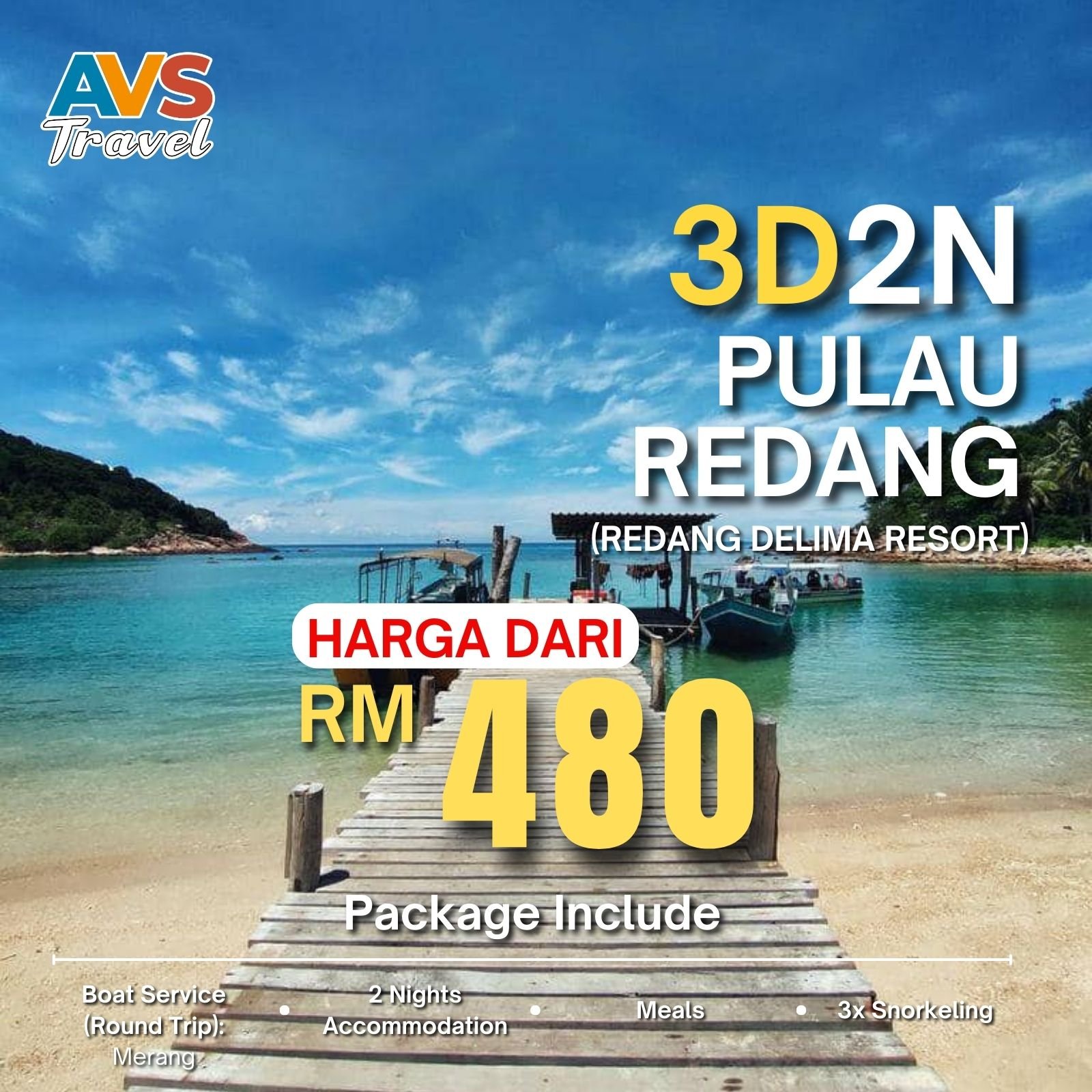 3D2N Pulau Redang (Redang Delima Resort)